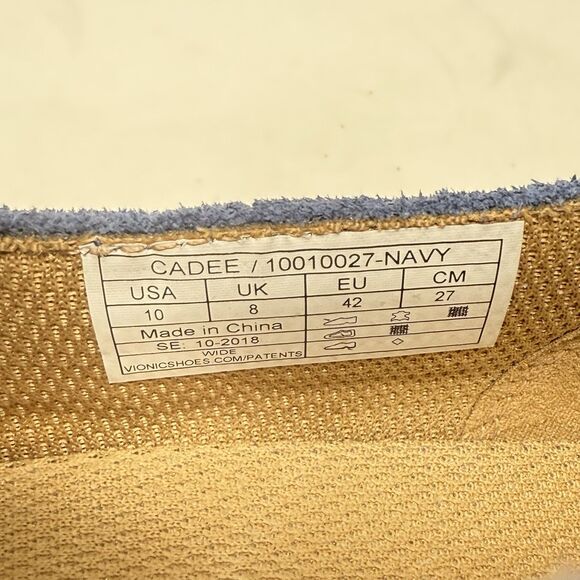 Vionic Cadee Loafers Womens 10 W Wide Blue Suede Mary Jane Slip On Shoes - Picture 12 of 16